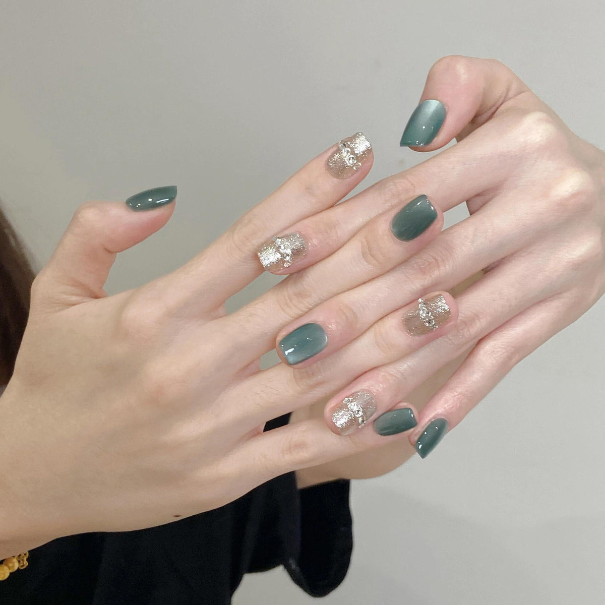 [Jade Liuli] Handmade Wear-On Nails with a High-End Cat's Eye 2024 New Style Wedding Nails Maternity Nails 578 Styles