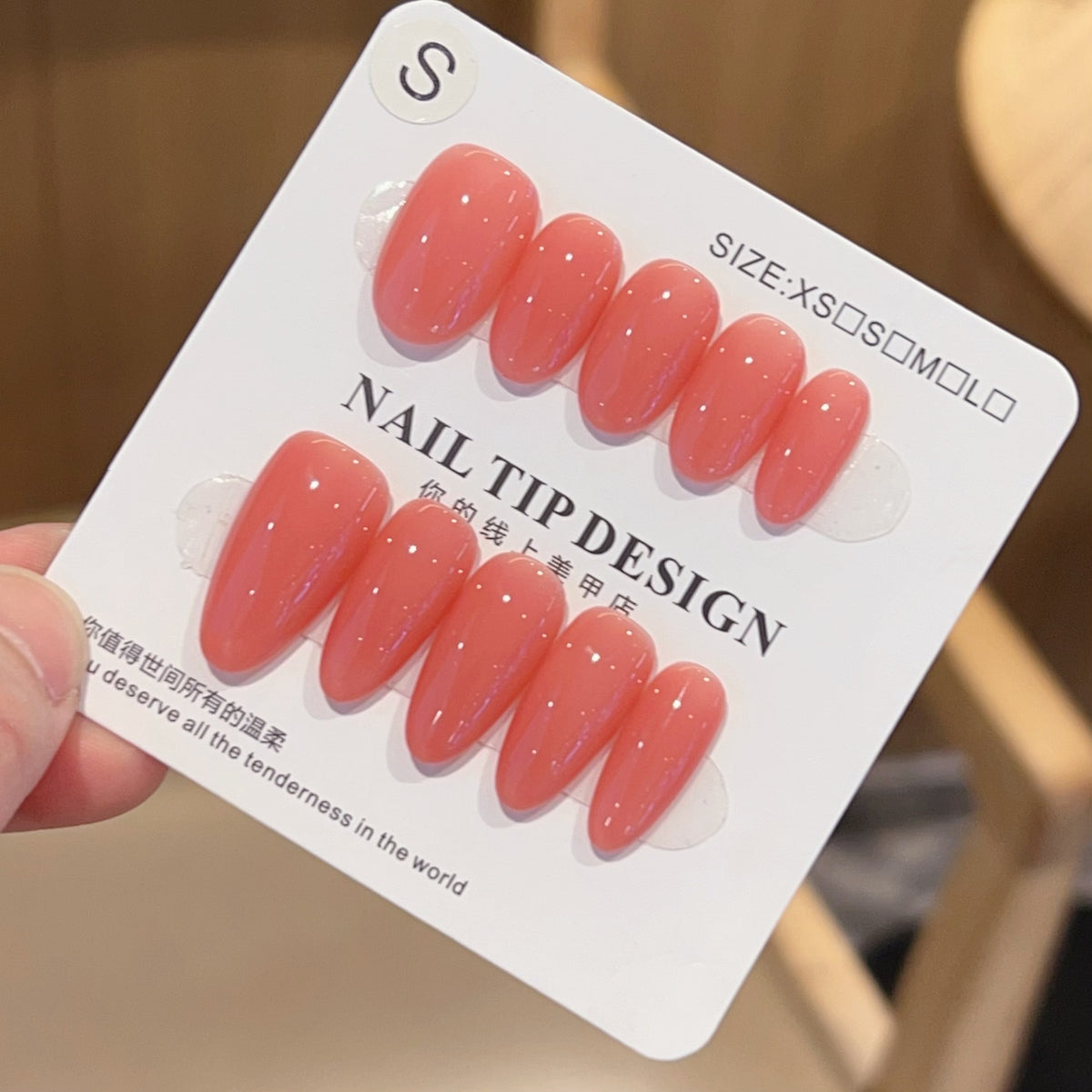 [Jiaodidi] Rena Esaka Nude Gentle Youthful Handmade Wear-On Nail 126 Styles with Box Tool Bag