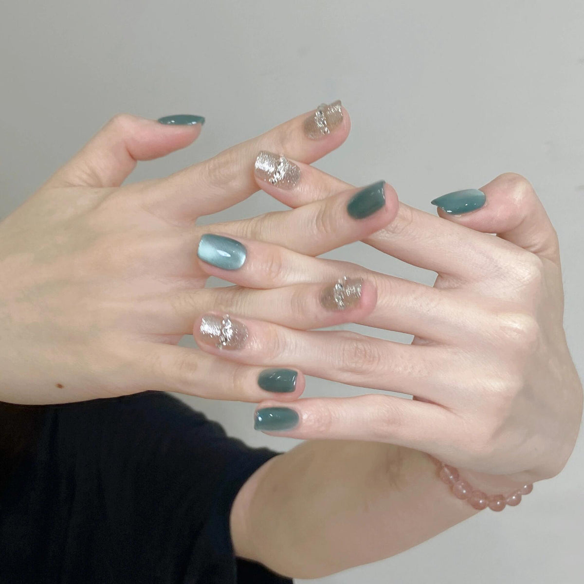 [Jade Liuli] Handmade Wear-On Nails with a High-End Cat's Eye 2024 New Style Wedding Nails Maternity Nails 578 Styles