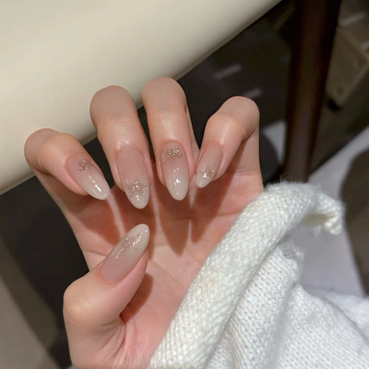 Pure desire nude gradient broken diamond five-pointed star pure handmade wearable armor 62 kits with boxes