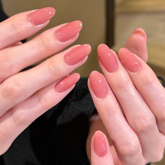 [Jiaodidi] Rena Esaka Nude Gentle Youthful Handmade Wear-On Nail 126 Styles with Box Tool Bag